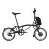 Brompton Electric C Line Explore - 6-Speed - Mid Bar - Standard Seatpost - 16" Elektrische Vouwfiets - 2023 - Matt Black -Fietswereld Winkels electric c line explore 6 speed mid bar standart seatpost black 1 1452630