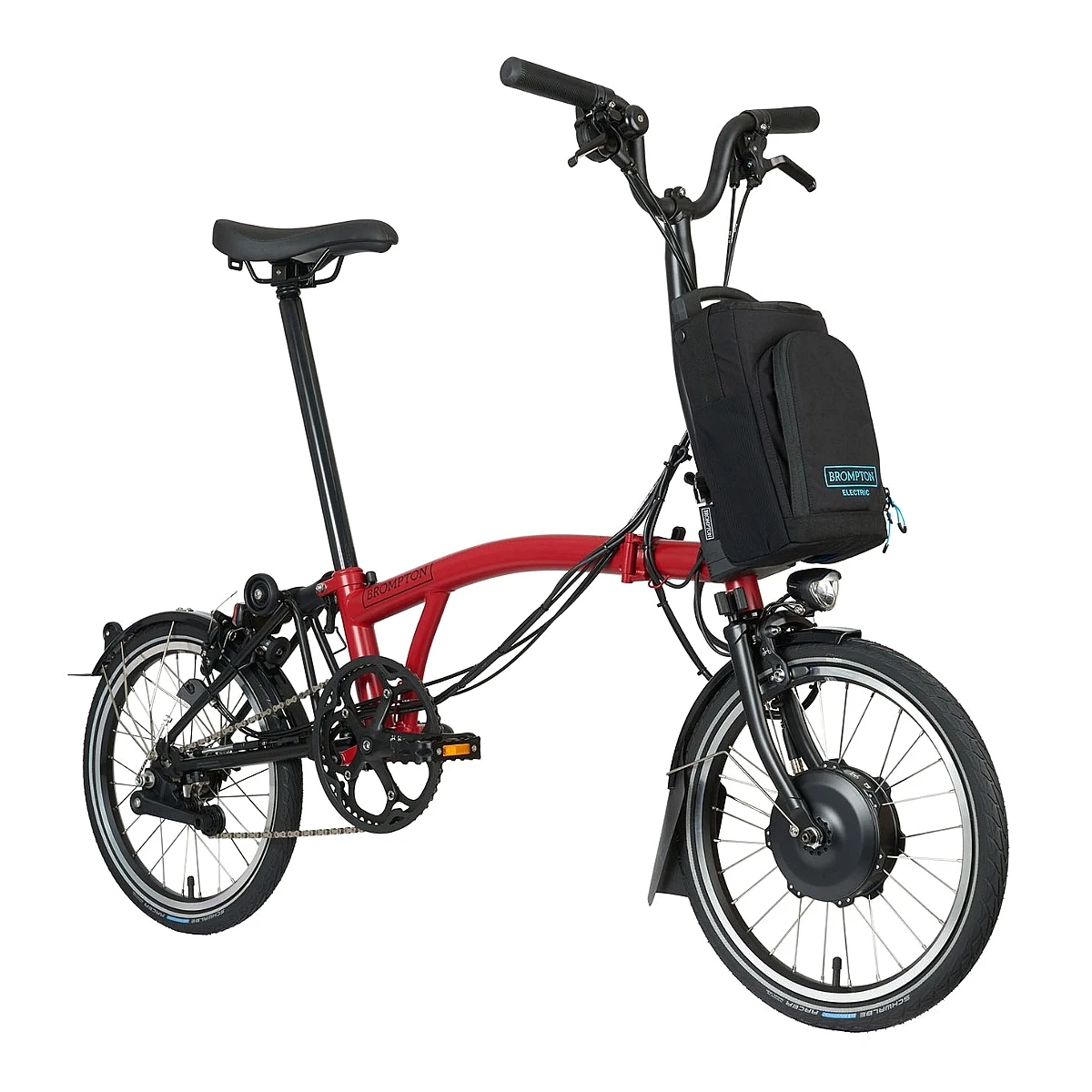 Brompton Electric C Line Explore - 6-Speed - Mid Bar - Standard Seatpost - 16" Elektrische Vouwfiets - 2023 - House Red Matt 4 Brompton Electric C Line Explore - 6-Speed - Mid Bar - Standard Seatpost - 16" Elektrische Vouwfiets - 2023 - House Red Matt - Afbeelding 2