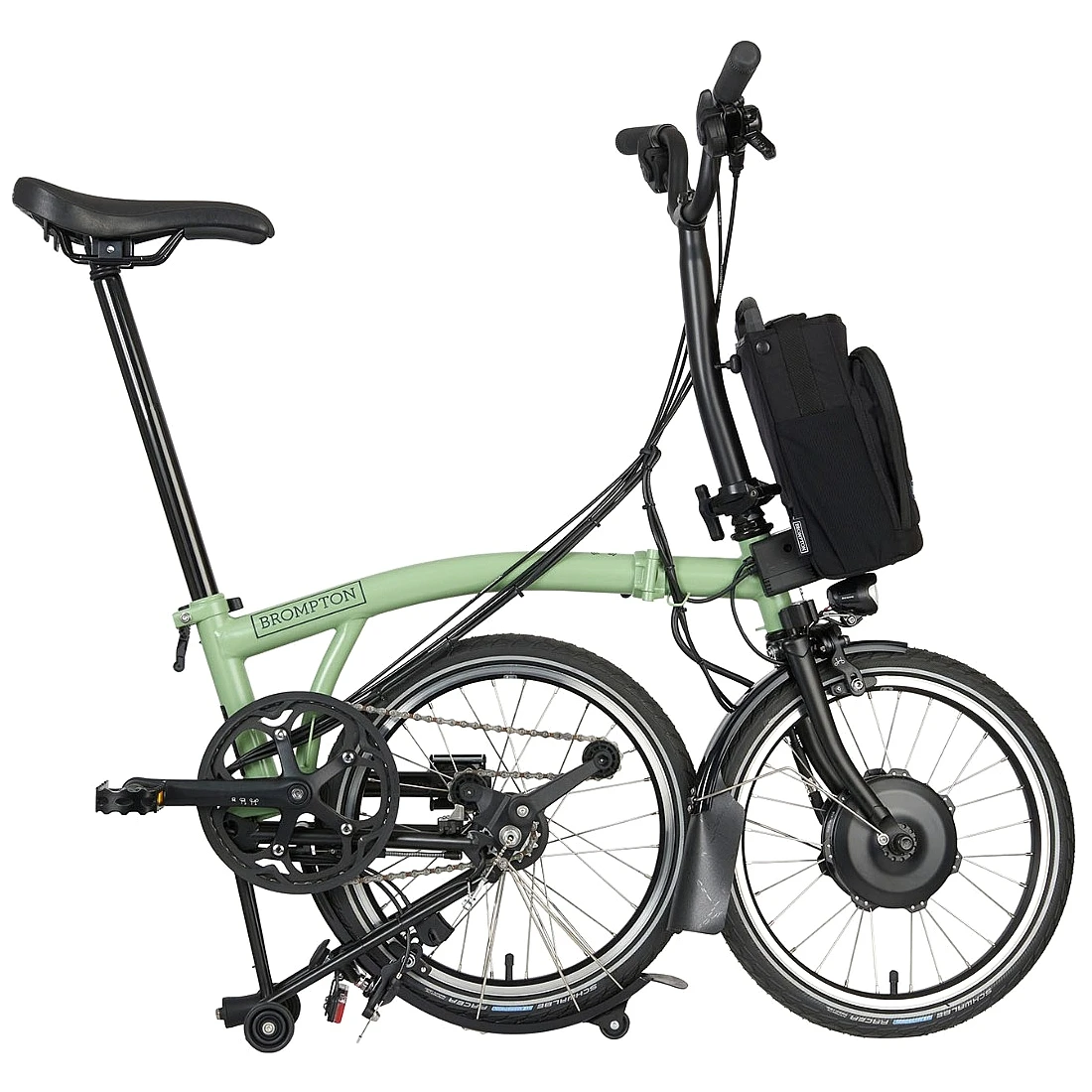 Brompton Electric C Line Explore - 6-Speed - Mid Bar - Standard Seatpost - 16" Elektrische Vouwfiets - 2023 - Matcha Green 5 Brompton Electric C Line Explore - 6-Speed - Mid Bar - Standard Seatpost - 16" Elektrische Vouwfiets - 2023 - Matcha Green - Afbeelding 3