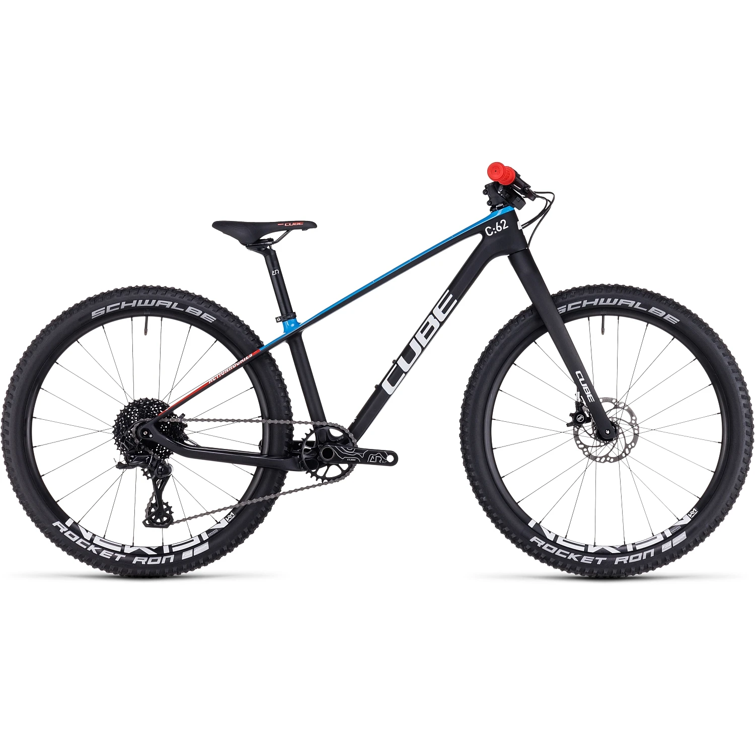 CUBE ELITE 240 C:62 Pro - 24" Carbon Children's Mountainbike - 2023 - Carbon / Blue / Red 3 CUBE ELITE 240 C:62 Pro - 24" Carbon Children's Mountainbike - 2023 - Carbon / Blue / Red