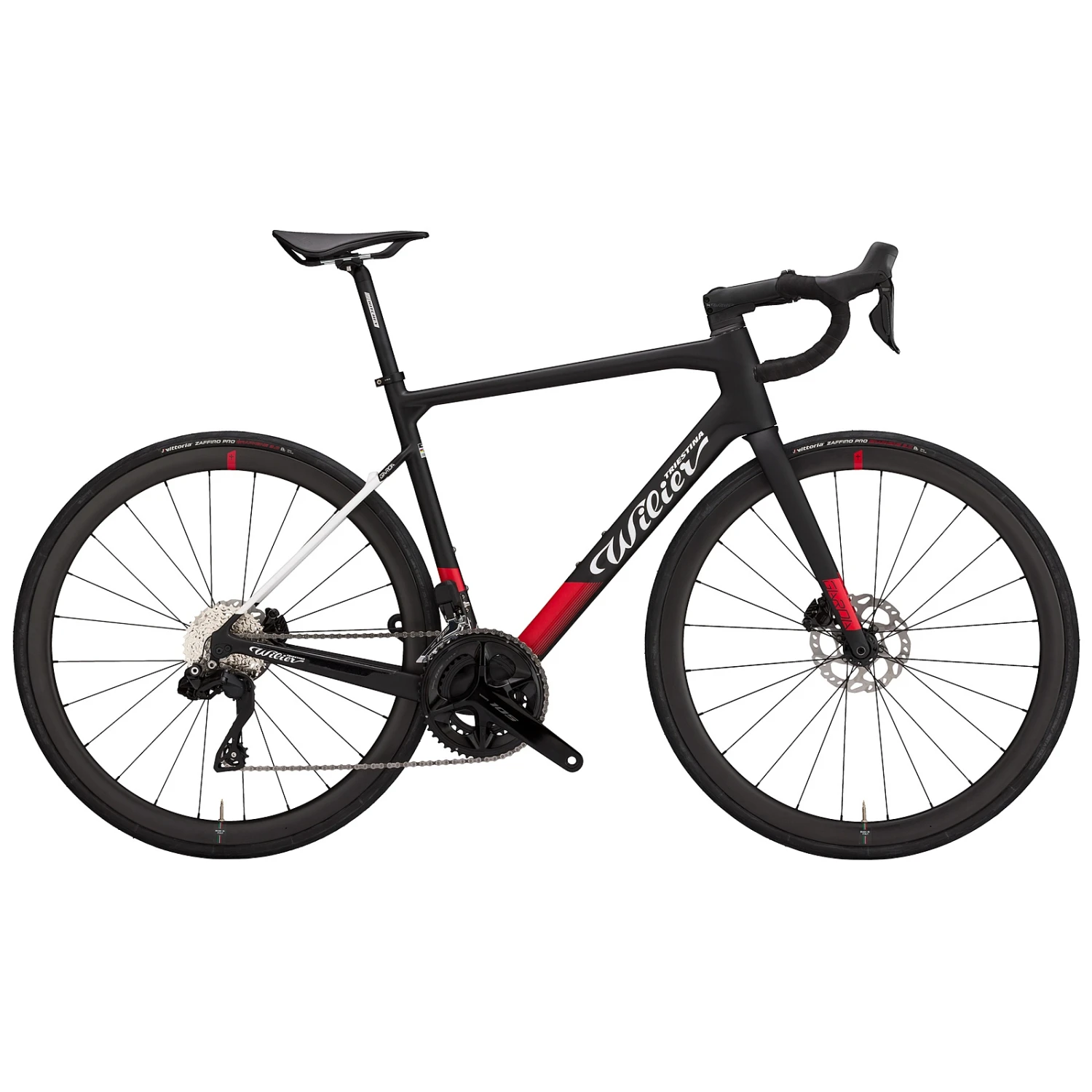 Wilier GARDA Disc - 105 Di2 - NDR38 - Carbon Roadbike - 2023 - Black Red Matt 3 Wilier GARDA Disc - 105 Di2 - NDR38 - Carbon Roadbike - 2023 - Black Red Matt