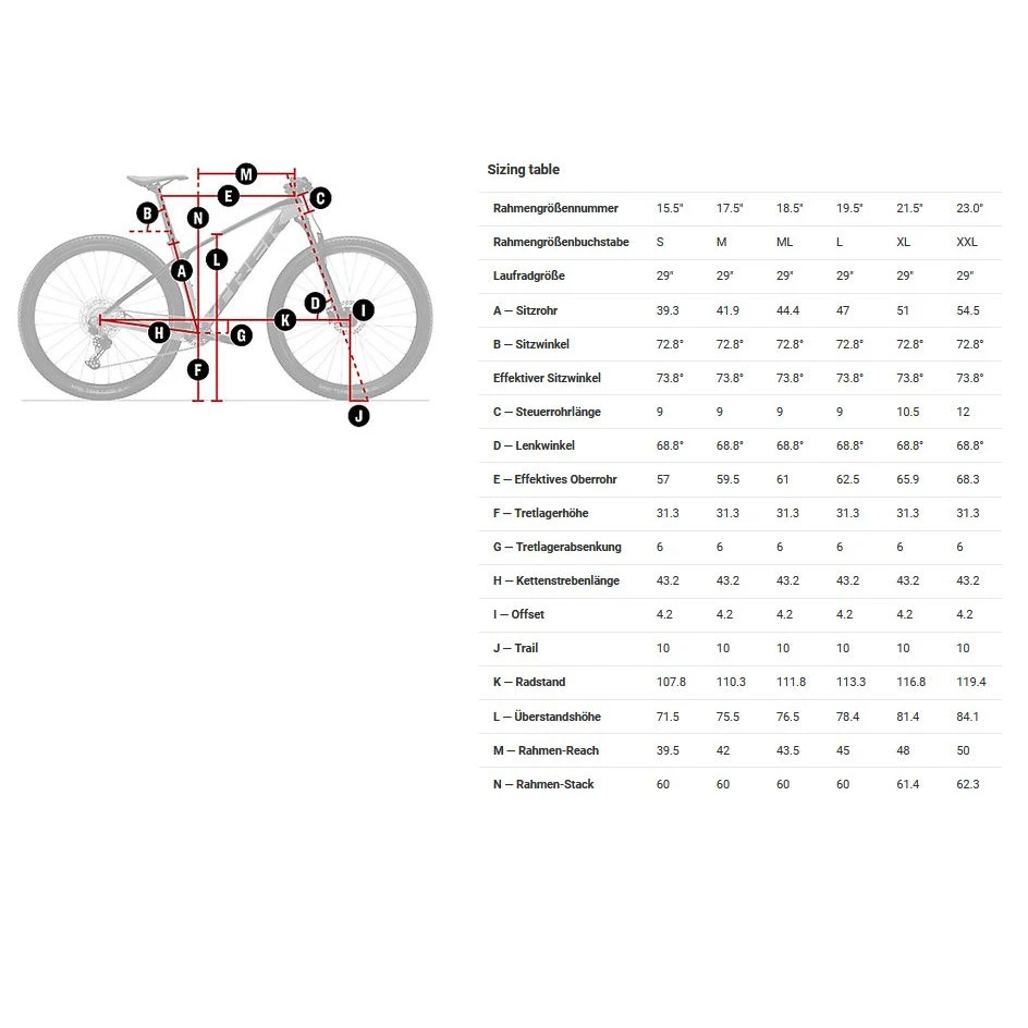 Trek Procaliber 9.7 GX 29" Carbon Mountain Bike - 2023 - Roarange / Deep Smoke 4 Trek Procaliber 9.7 GX 29" Carbon Mountain Bike - 2023 - Roarange / Deep Smoke - Afbeelding 2