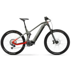 Haibike ALLMTN 4 I720Wh - 29"/27.5" Electric Mountain Bike - 2023 - Khaki Green/red - Gloss