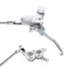 Hope Tech 4 V4 Disc Brake - Steel Braided - Silver/silver - Lever Left -Fietswereld Winkels hope tech 4 v4 brake braided silver haupt 1115028