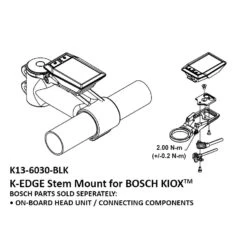 K-Edge BOSCH Kiox Stem Mount 31,8mm - Black -Fietswereld Winkels k edge bosch kiox stem e bike mount 5 1127574