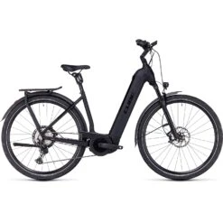 CUBE KATHMANDU HYBRID SLT 750 - Easy Entry Electric Touring Bike - 2023 - Black / Metal