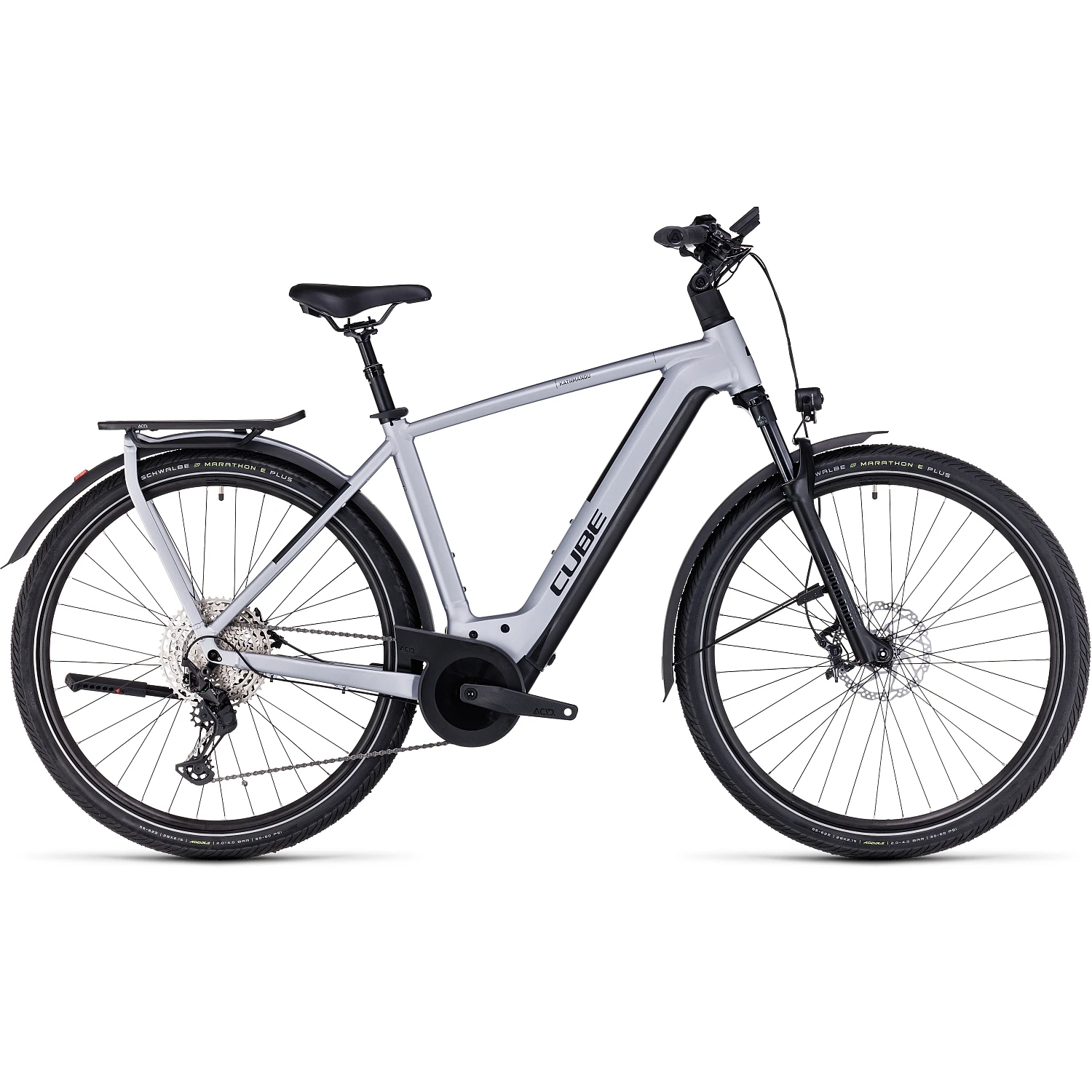 CUBE KATHMANDU HYBRID SLX 750 - Electric Touring Bike - 2023 - Polarsilver / Black 3 CUBE KATHMANDU HYBRID SLX 750 - Electric Touring Bike - 2023 - Polarsilver / Black