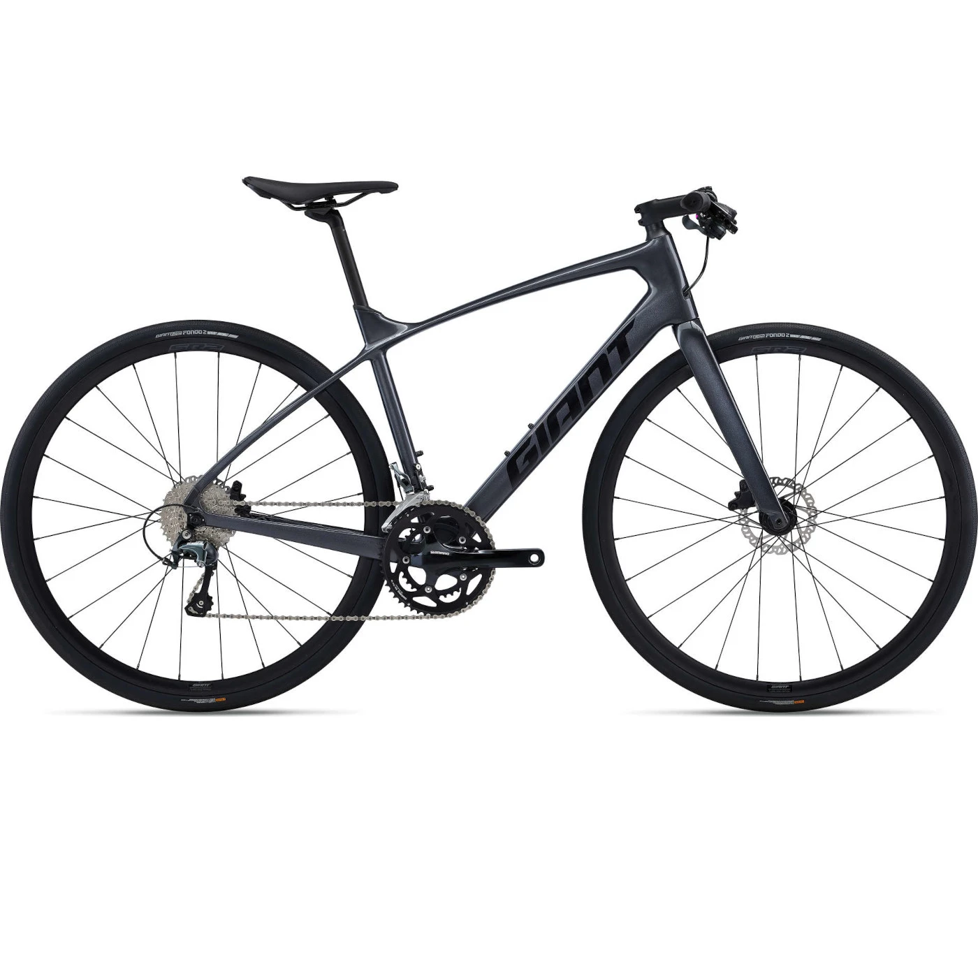 Giant FASTROAD ADVANCED 2 - Shimano Tiagra Carbon Fitness Bike - 2022 - Cold Iron 3 Giant FASTROAD ADVANCED 2 - Shimano Tiagra Carbon Fitness Bike - 2022 - Cold Iron