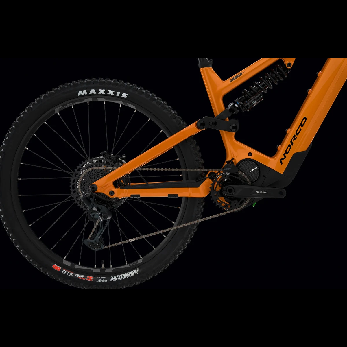 Norco Range VLT C2 - 29" Carbon E-MTB - 900Wh - Orange/black 6 Norco Range VLT C2 - 29" Carbon E-MTB - 900Wh - Orange/black - Afbeelding 4
