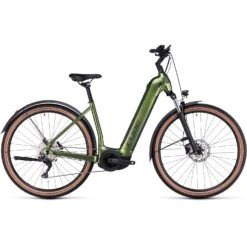 CUBE NURIDE HYBRID Pro 625 Allroad - Easy Entry Electric Bike - 2023 - Shinymoss / Black