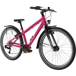 Puky CYKE 24-8 Active Children's Bike - 24" | 8 Gears - Berry/black