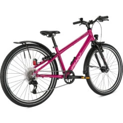Puky CYKE 24-8 Active Children's Bike - 24" | 8 Gears - Berry/black -Fietswereld Winkels puky cyke 24 8 childrens bike berry rear 1325958