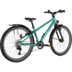 Puky CYKE 24-8 Active Children's Bike - 24" | 8 Gears - Turquoise/black -Fietswereld Winkels puky cyke 24 8 childrens bike turquoise rear 1325977