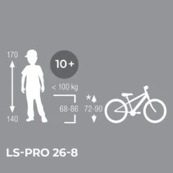 Puky LS-PRO 26-8 - 26" Kids Bike | Shimano / 8 Gears - Silver/orange -Fietswereld Winkels puky ls pro 26 8 kids bike 1173505 1