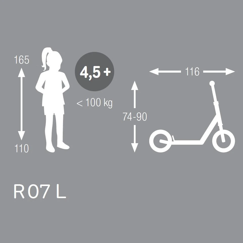 Puky R 07L Balloon Scooter - Black 4 Puky R 07L Balloon Scooter - Black - Afbeelding 2