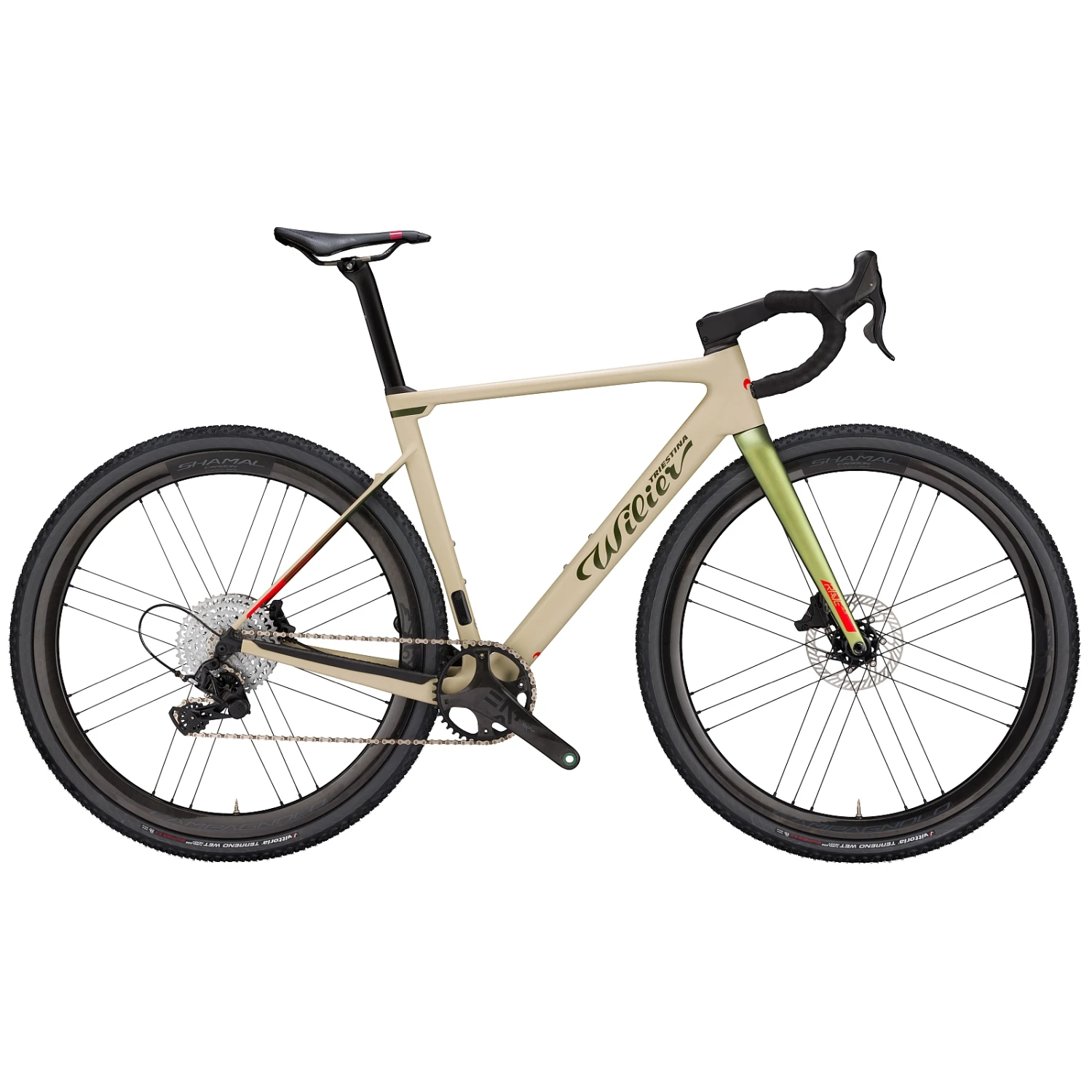 Wilier RAVE SLR - Rival XPLR AXS - Carbon Gravel Bike - 2023 - Sand Green Matt 3 Wilier RAVE SLR - Rival XPLR AXS - Carbon Gravel Bike - 2023 - Sand Green Matt