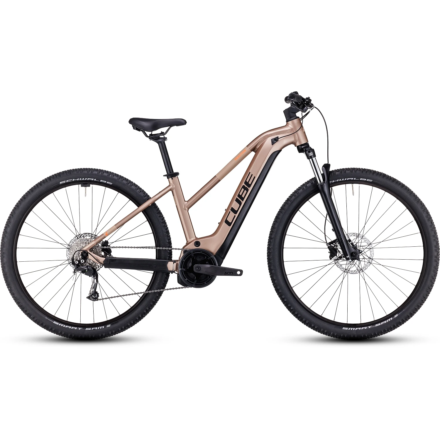 CUBE REACTION HYBRID Performance 625 - Dames E-Mountainbike - 2023 - Metallicbrown / Orange 3 CUBE REACTION HYBRID Performance 625 - Dames E-Mountainbike - 2023 - Metallicbrown / Orange
