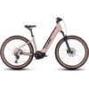 CUBE REACTION HYBRID Pro 750 - 27.5" Easy Entry Electric Mountain Bike - 2023 - Blushrose / Silver -Fietswereld Winkels reaction hybrid pro easy entry blushrose silver 1391522 1