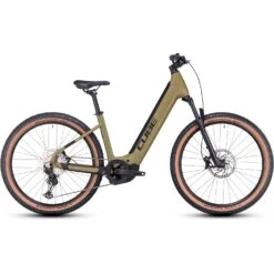 CUBE REACTION HYBRID Race 750 - 27.5" Lage Instap E-Mountainbike - 2023 - Olive / Green