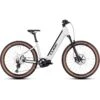 CUBE REACTION HYBRID SLT 750 - 27.5" Easy Entry Electric Mountain Bike - 2023 - Silver / Cream -Fietswereld Winkels reaction hybrid slt easy entry silver cream 1393464