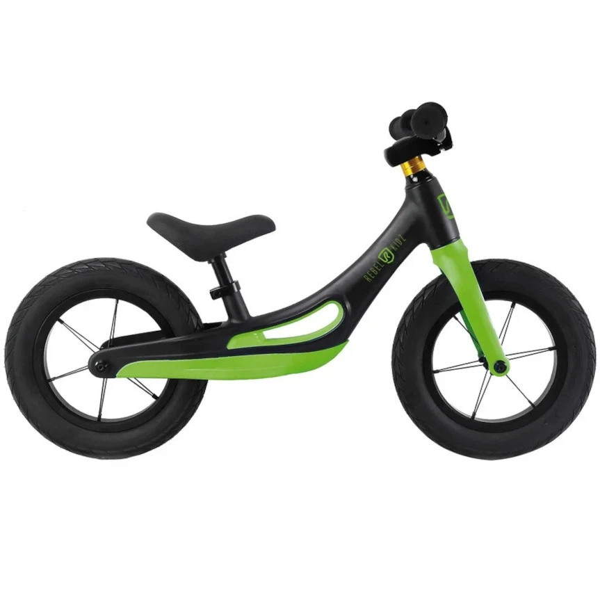 Rebel Kidz 12" Kinder Loopfiets - 2023 - Black/green 3 Rebel Kidz 12" Kinder Loopfiets - 2023 - Black/green