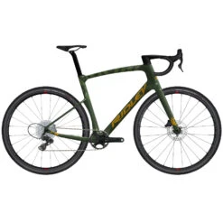 Ridley KANZO FAST - EKAR - Carbon Gravel Bike - 2023 - Army Green Metallic / Crocodile Green / Honey Gold Metallic