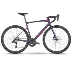 BMC ROADMACHINE 01 THREE - Carbon Roadbike - 2023 - Violet & Neon Red -Fietswereld Winkels roadmachine 01 three sideview 1411458
