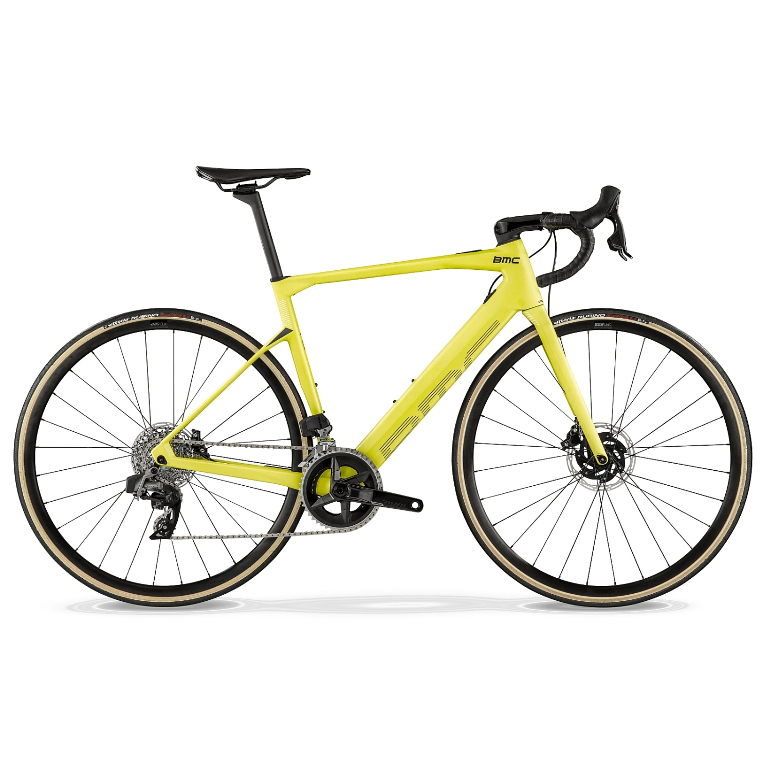 BMC ROADMACHINE AMP TWO - Electric Road Bike - 2023 - Lime Yellow & Midnight Blue 3 BMC ROADMACHINE AMP TWO - Electric Road Bike - 2023 - Lime Yellow & Midnight Blue