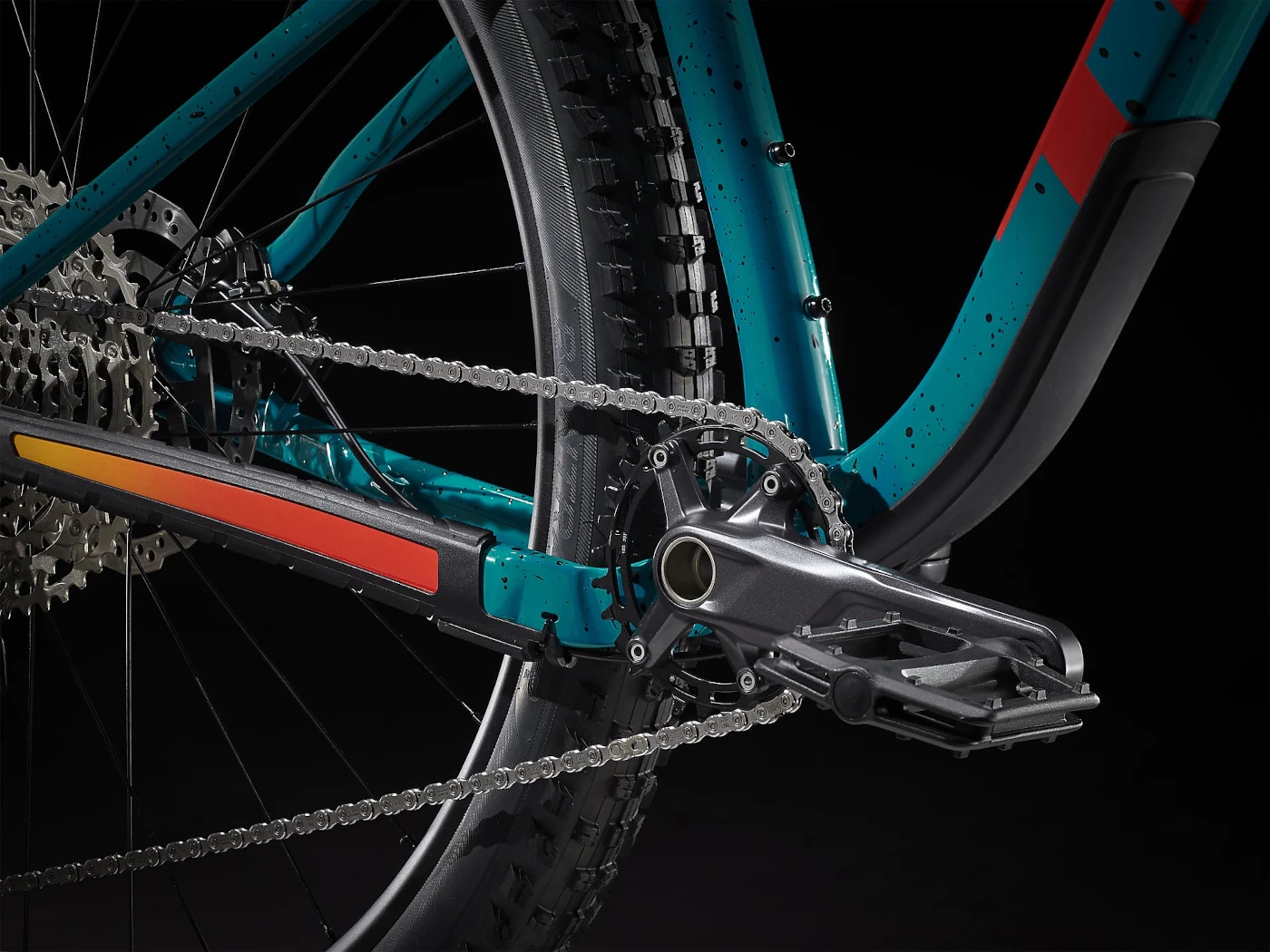 Trek Roscoe 7 Mountain Bike - 2023 - Teal / Trek Black 11 Trek Roscoe 7 Mountain Bike - 2023 - Teal / Trek Black - Afbeelding 9