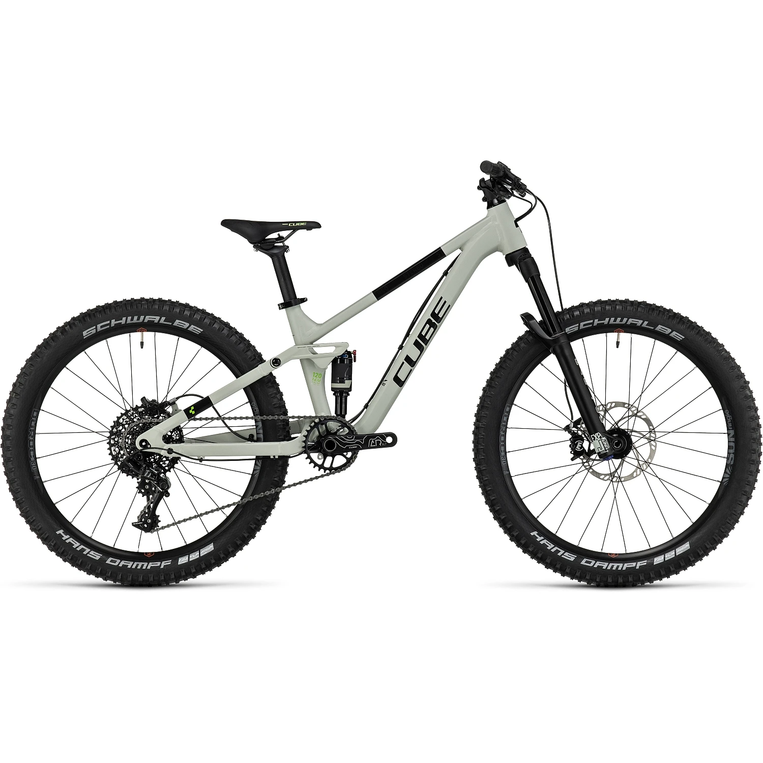 CUBE STEREO 240 Pro - 24" Children's Mountain Bike - 2023 - Grey / Green 3 CUBE STEREO 240 Pro - 24" Children's Mountain Bike - 2023 - Grey / Green