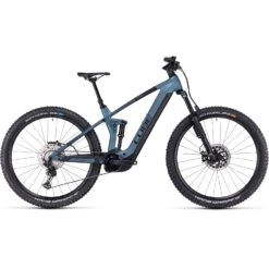 CUBE STEREO HYBRID 140 HPC ABS 750 - Carbon E-Mountainbike - 2023 - Smaragdgrey / Blue
