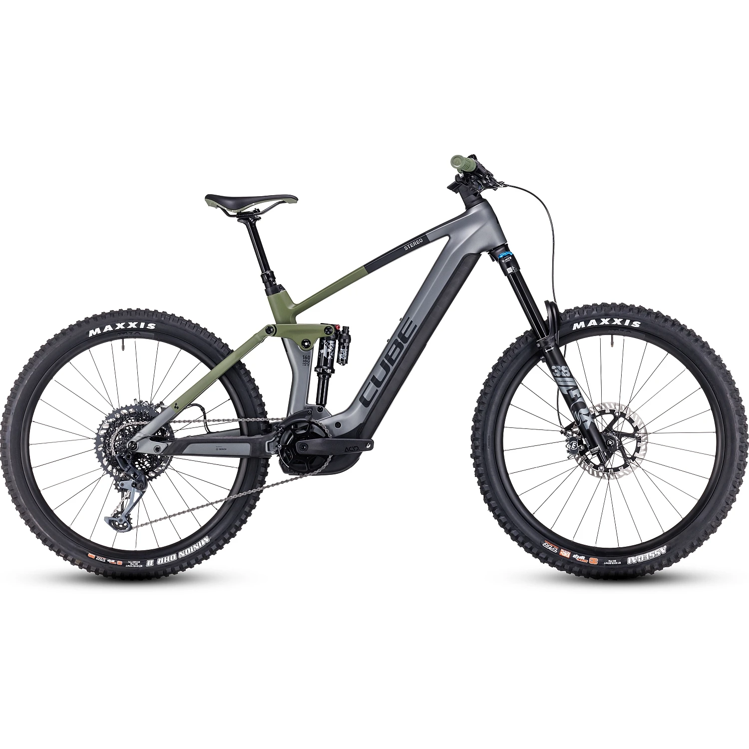 CUBE STEREO HYBRID 160 HPC TM 750 - 27.5" Carbon Electric Mountainbike - 2023 - Flashgrey / Olive 3 CUBE STEREO HYBRID 160 HPC TM 750 - 27.5" Carbon Electric Mountainbike - 2023 - Flashgrey / Olive