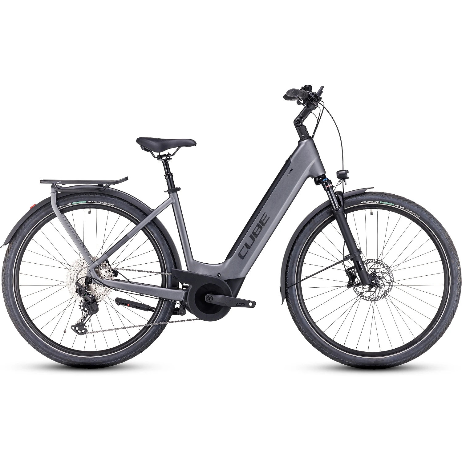 CUBE TOURING HYBRID EXC 625 - Easy Entry Electric Touring Bike - 2023 - Grey / Metal 3 CUBE TOURING HYBRID EXC 625 - Easy Entry Electric Touring Bike - 2023 - Grey / Metal