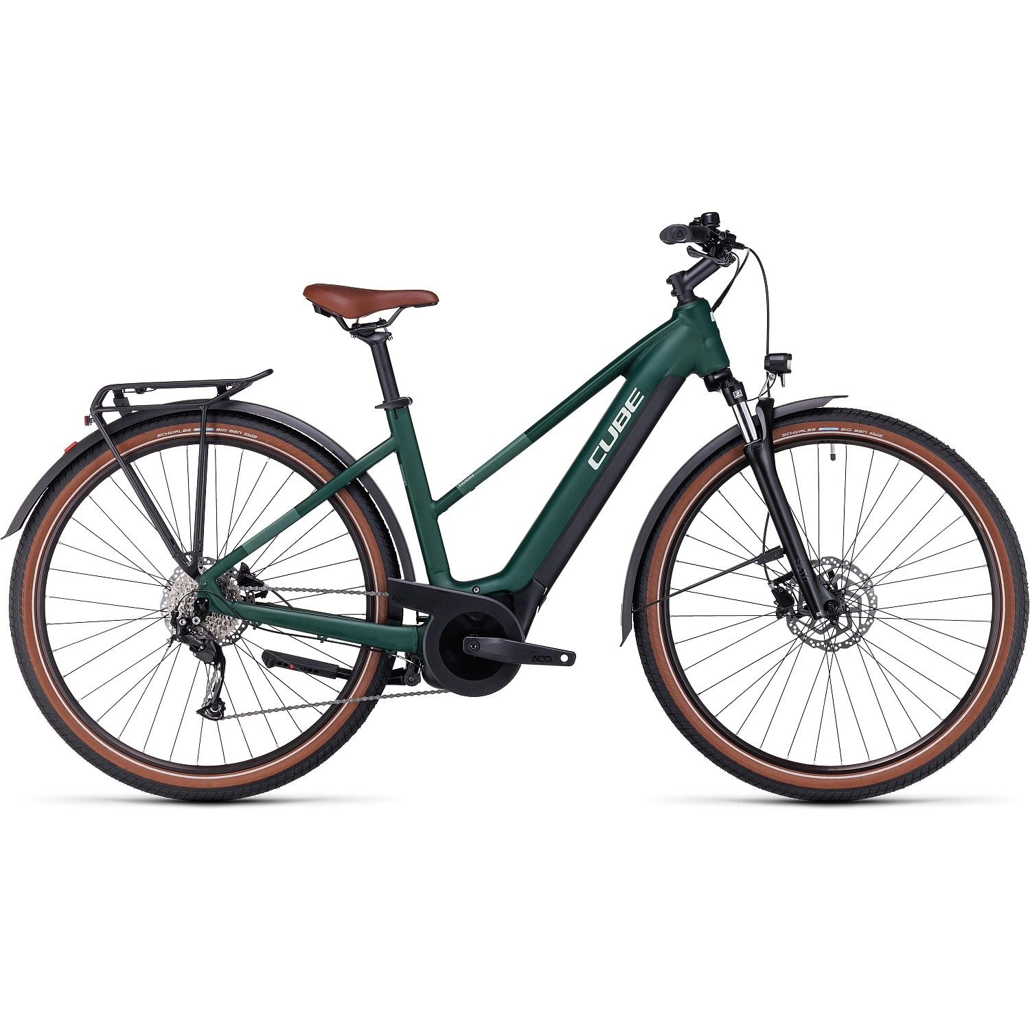 CUBE TOURING HYBRID ONE 500 - Women Electric Touring Bike - 2023 - Darkgreen / Green 3 CUBE TOURING HYBRID ONE 500 - Women Electric Touring Bike - 2023 - Darkgreen / Green