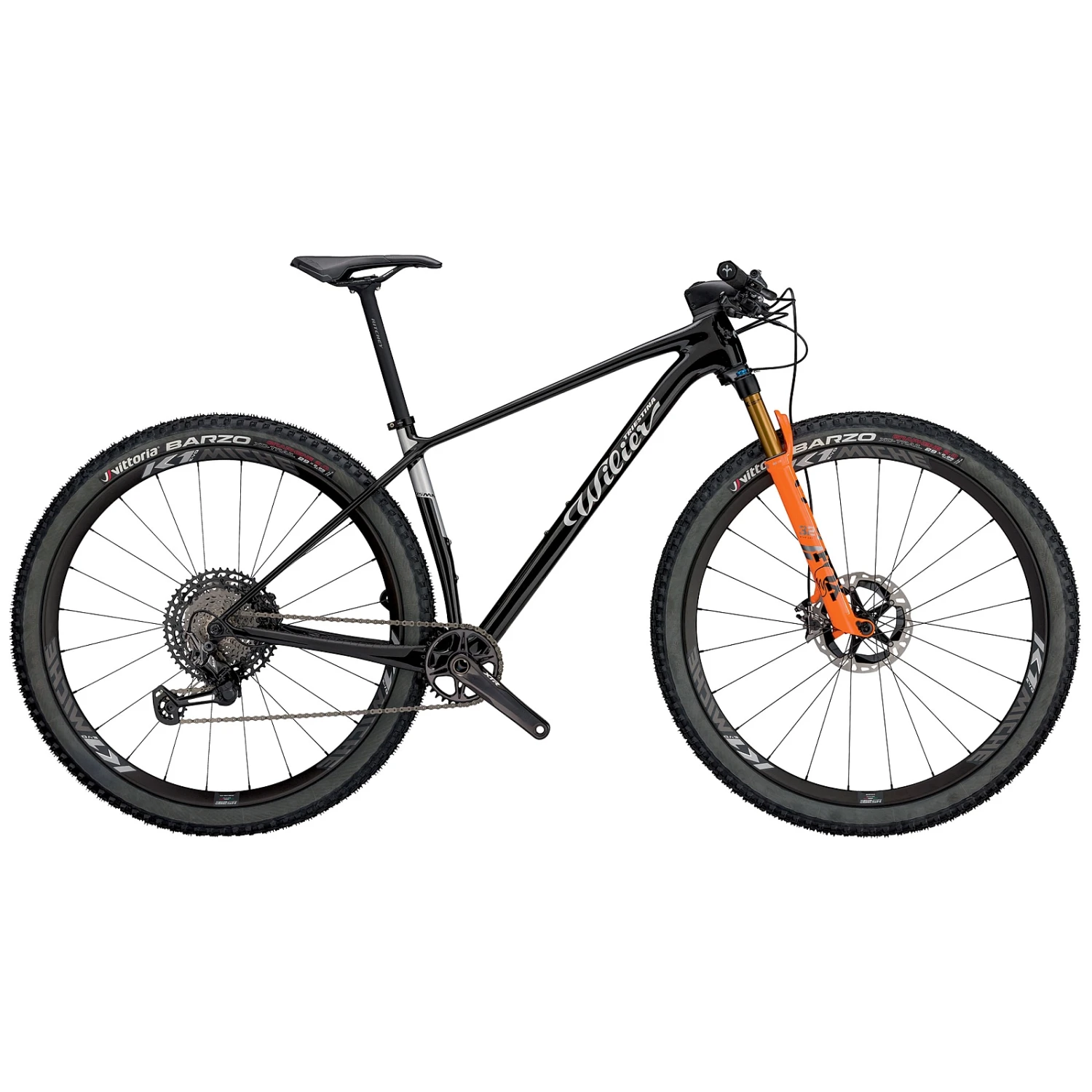 Wilier USMA SLR - SRAM GX AXS - Miche 966 - 29" Carbon Mountain Bike - 2023 - Black / Silver Glossy 3 Wilier USMA SLR - SRAM GX AXS - Miche 966 - 29" Carbon Mountain Bike - 2023 - Black / Silver Glossy